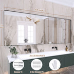 Miroir de salle de bain mural encadré