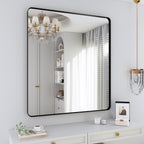 Miroir de salle de bain mural encadré