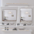 Miroir de salle de bain mural encadré