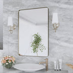 Miroir de salle de bain mural encadré