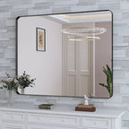 Miroir de salle de bain mural encadré