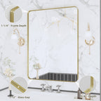 Miroir de salle de bain mural encadré
