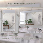 Miroir de salle de bain mural encadré