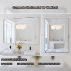 Miroir de salle de bain mural encadré