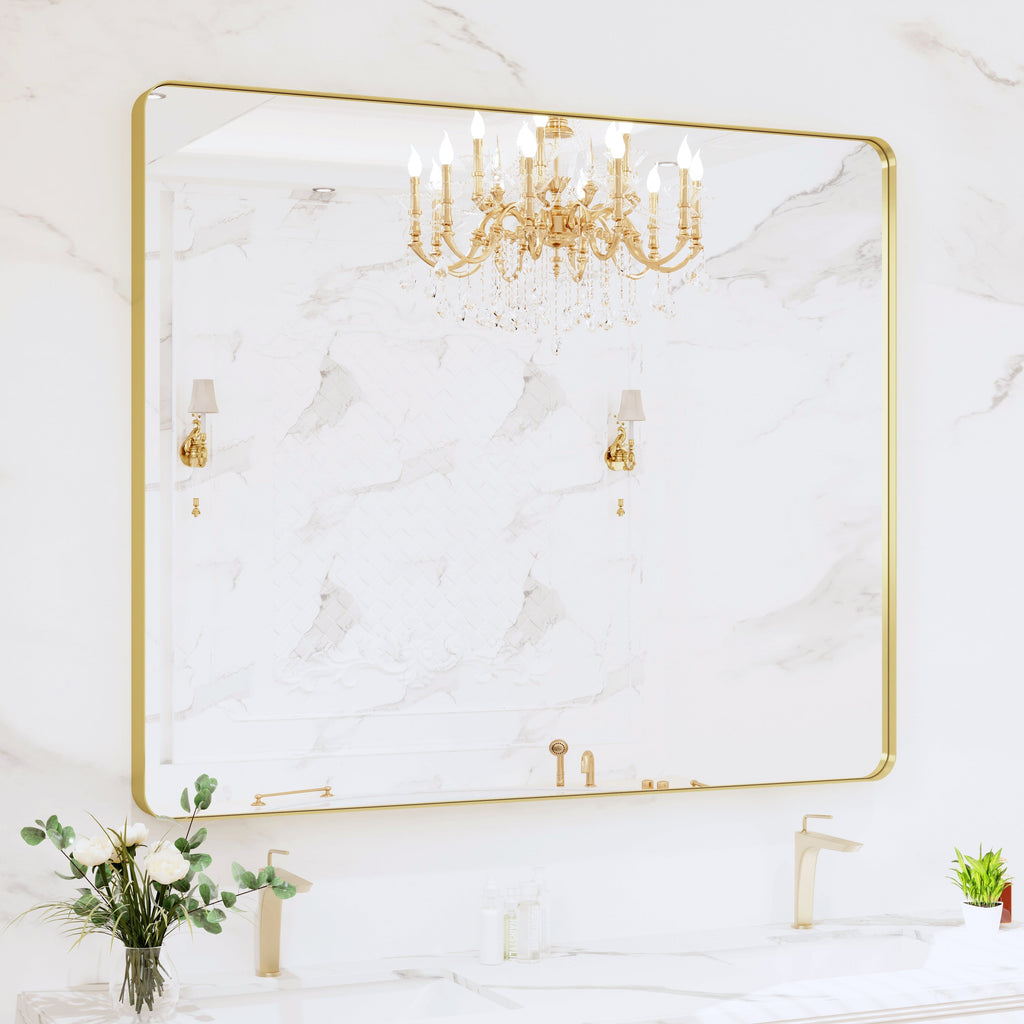 Miroir de salle de bain mural encadré