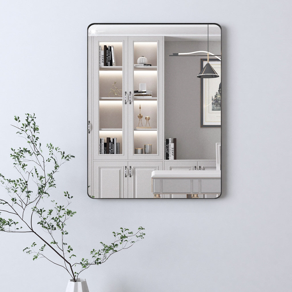 Miroir de salle de bain mural encadré