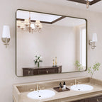 Miroir de salle de bain mural encadré