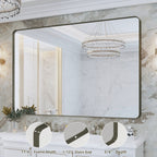 Miroir de salle de bain mural encadré