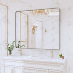 Miroir de salle de bain mural encadré