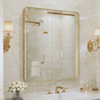 Miroir de salle de bain mural encadré