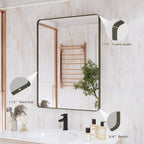 Miroir de salle de bain mural encadré