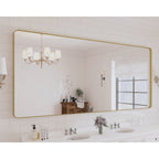 Miroir de salle de bain mural encadré