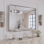 Miroir de salle de bain mural encadré