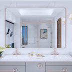 Miroir de salle de bain mural encadré