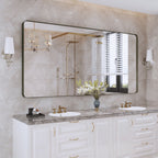 Miroir de salle de bain mural encadré