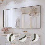 Miroir de salle de bain mural encadré