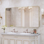 Miroir de salle de bain mural encadré