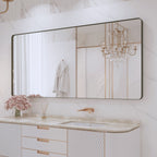 Miroir de salle de bain mural encadré