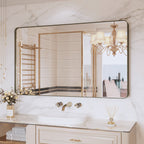 Miroir de salle de bain mural encadré