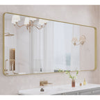Miroir de salle de bain mural encadré