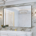Miroir de salle de bain mural encadré