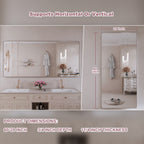 Miroir de salle de bain mural encadré