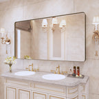 Miroir de salle de bain mural encadré