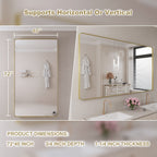 Miroir de salle de bain mural encadré