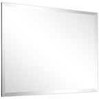 Miroir mural biseauté sans cadre à prisme - Carré/Rectangulaire - Transparent