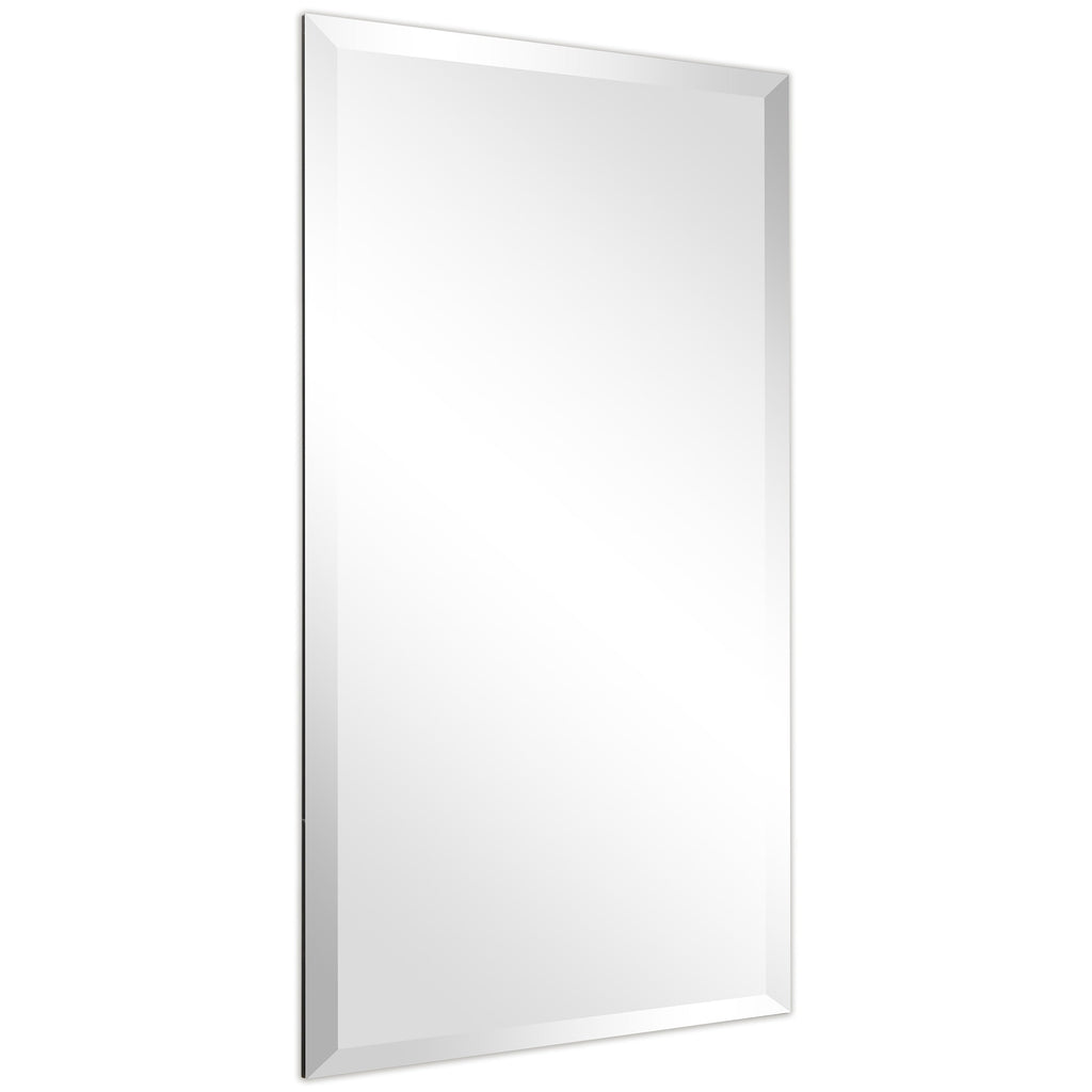 Miroir mural biseauté sans cadre à prisme - Carré/Rectangulaire - Transparent