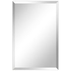 Miroir mural biseauté sans cadre à prisme - Carré/Rectangulaire - Transparent