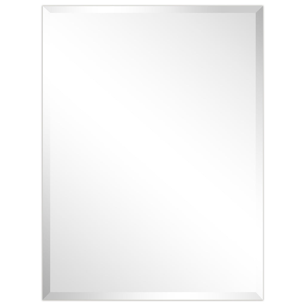 Miroir mural biseauté sans cadre à prisme - Carré/Rectangulaire - Transparent