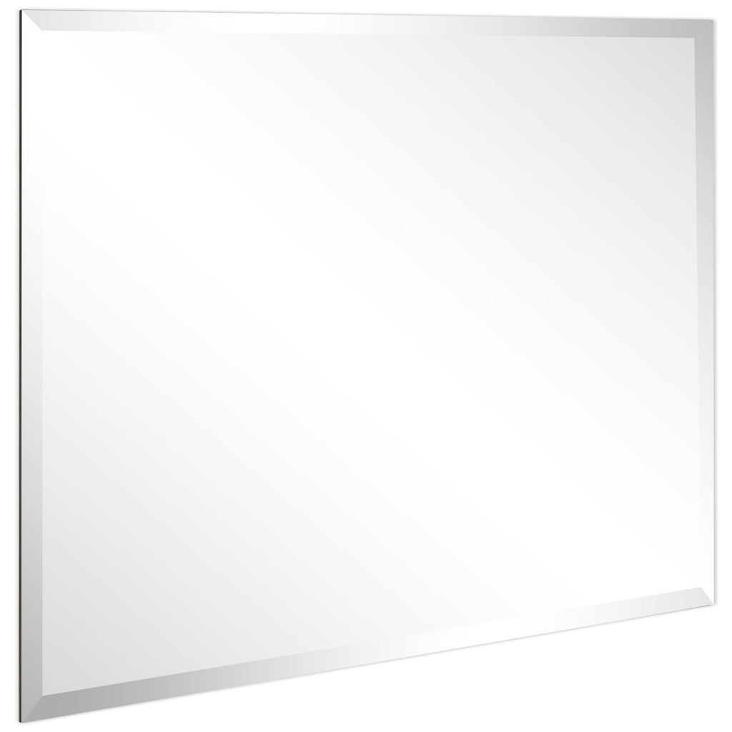 Miroir mural biseauté sans cadre à prisme - Carré/Rectangulaire - Transparent