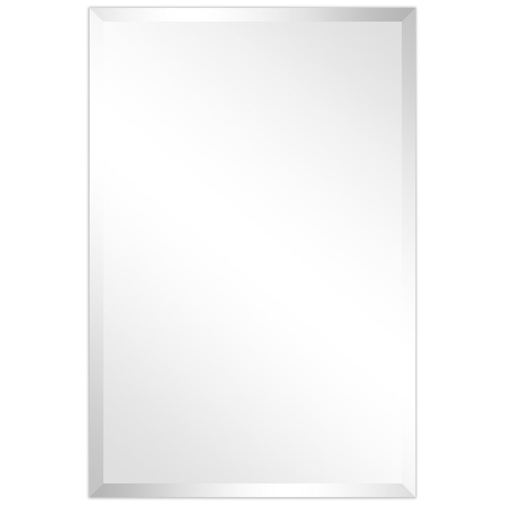 Miroir mural biseauté sans cadre à prisme - Carré/Rectangulaire - Transparent