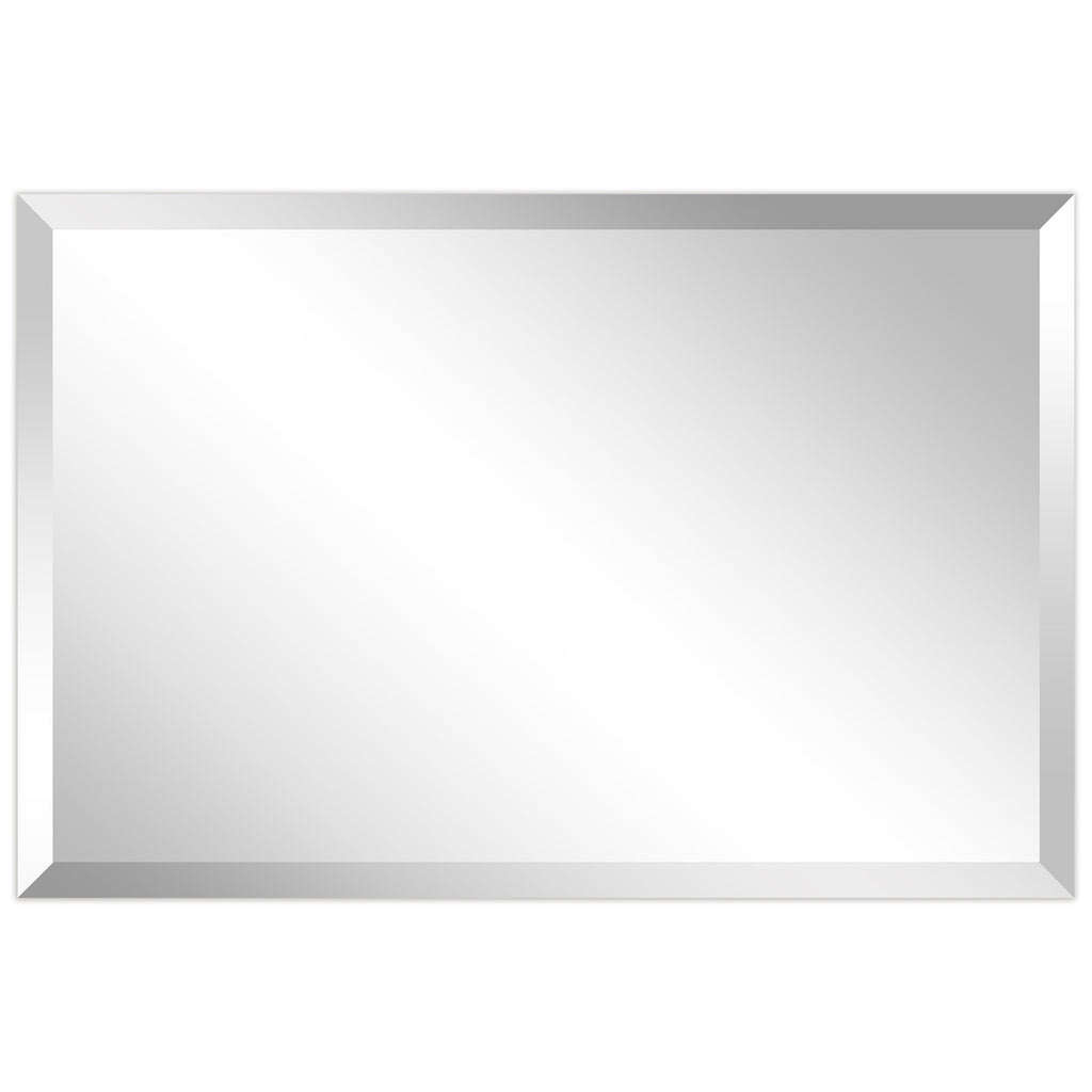 Miroir mural biseauté sans cadre à prisme - Carré/Rectangulaire - Transparent