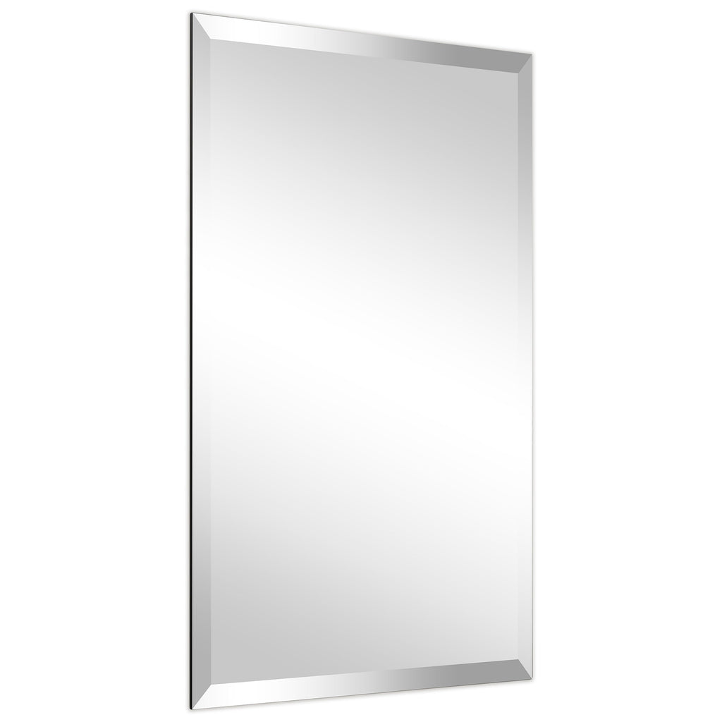 Miroir mural biseauté sans cadre à prisme - Carré/Rectangulaire - Transparent