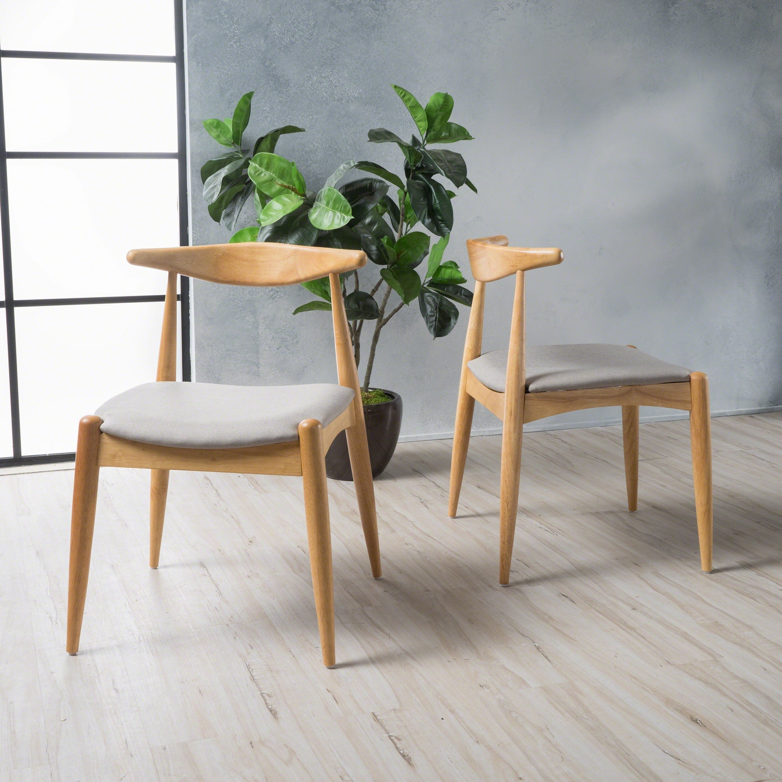 Chaises de salle à manger modernes du milieu du siècle Francie (lot de 2) par Christopher Knight Home - 20,50 l x 20,25 L x 29,75 H
