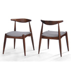Chaises de salle à manger modernes du milieu du siècle Francie (lot de 2) par Christopher Knight Home - 20,50 l x 20,25 L x 29,75 H