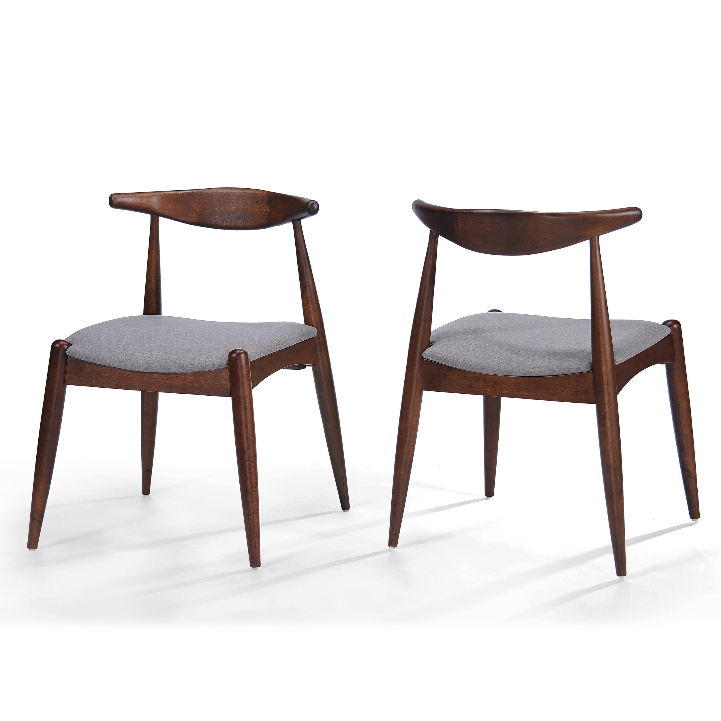 Chaises de salle à manger modernes du milieu du siècle Francie (lot de 2) par Christopher Knight Home - 20,50 l x 20,25 L x 29,75 H