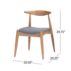 Chaises de salle à manger modernes du milieu du siècle Francie (lot de 2) par Christopher Knight Home - 20,50 l x 20,25 L x 29,75 H