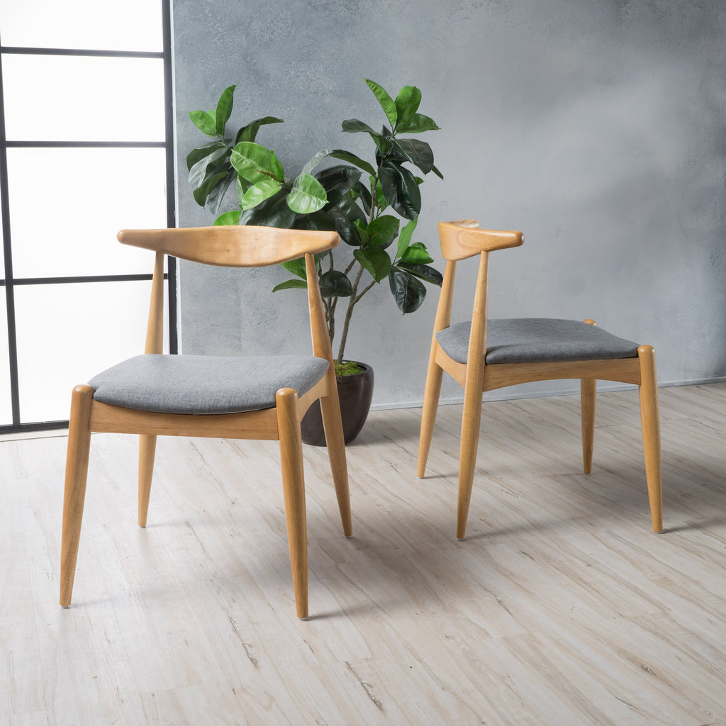 Chaises de salle à manger modernes du milieu du siècle Francie (lot de 2) par Christopher Knight Home - 20,50 l x 20,25 L x 29,75 H