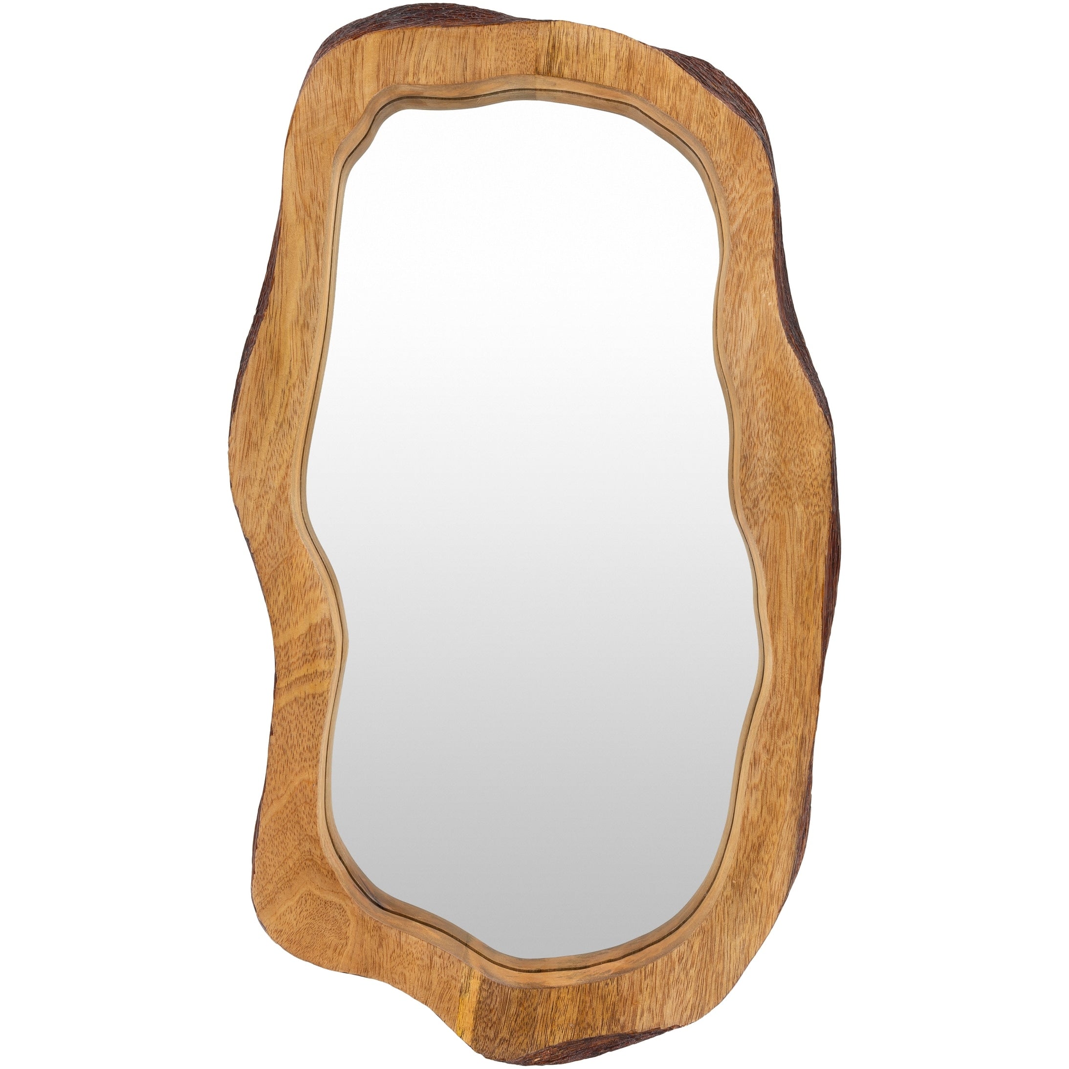 Miroir oblong en bois naturel Freja de Livabliss