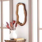 Miroir oblong en bois naturel Freja de Livabliss