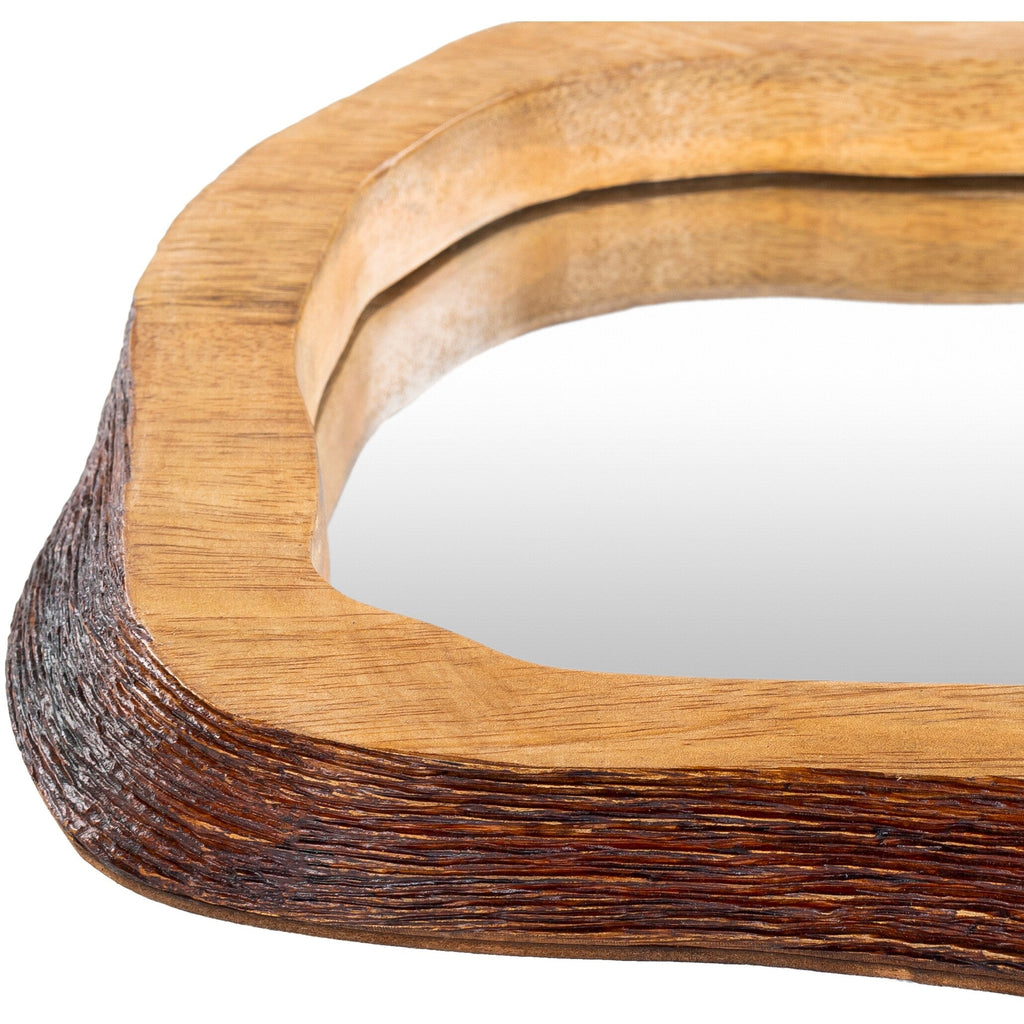 Miroir oblong en bois naturel Freja de Livabliss