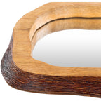 Miroir oblong en bois naturel Freja de Livabliss