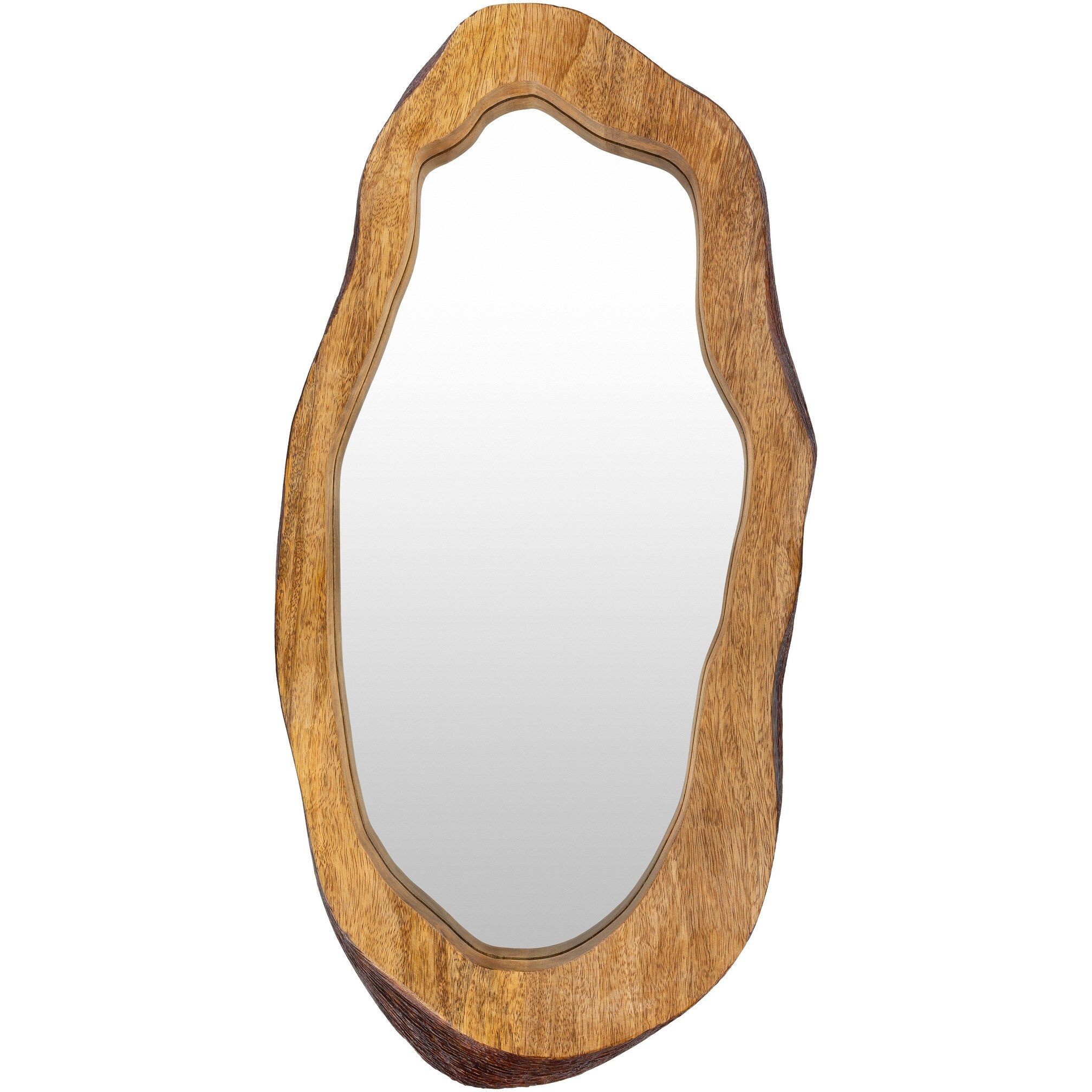 Miroir oblong en bois naturel Freja de Livabliss