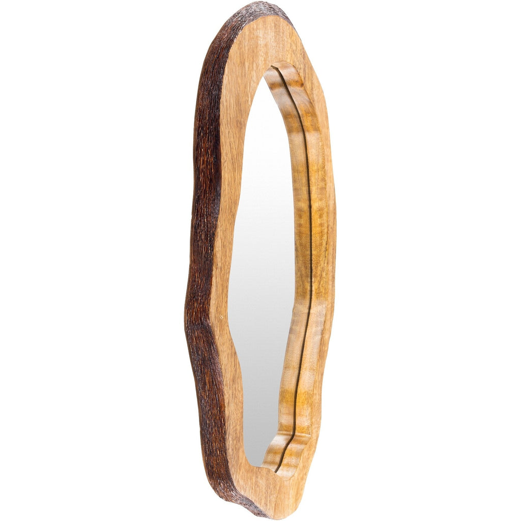 Miroir oblong en bois naturel Freja de Livabliss