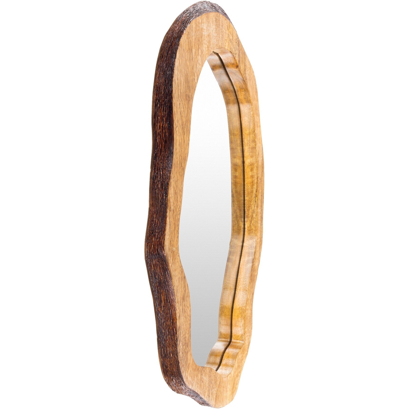 Miroir oblong en bois naturel Freja de Livabliss