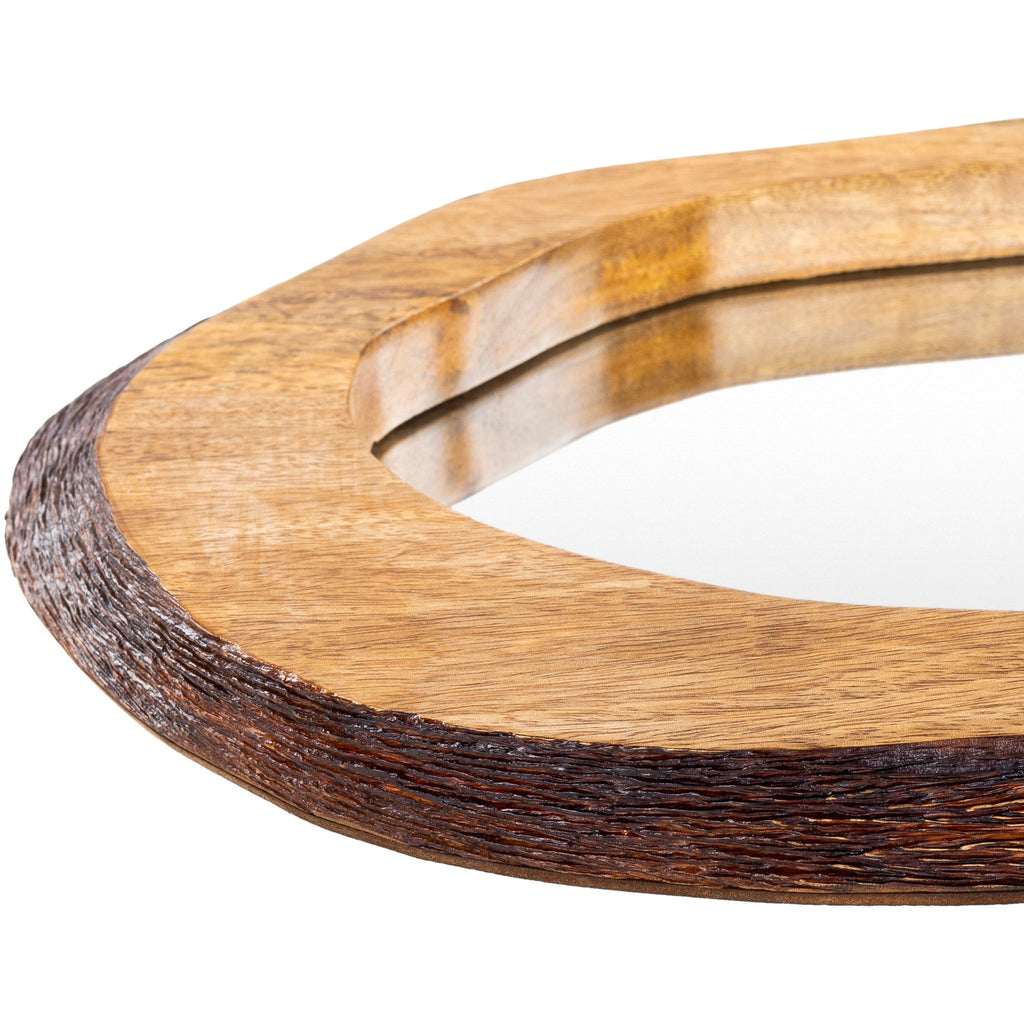 Miroir oblong en bois naturel Freja de Livabliss