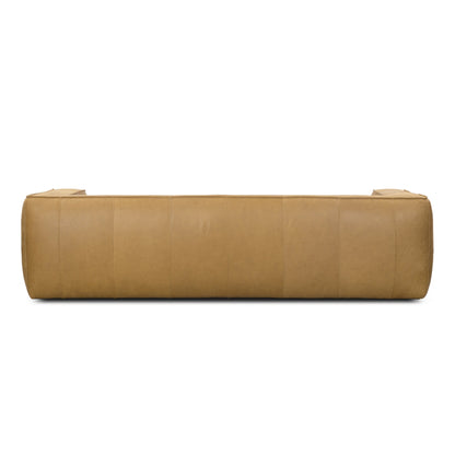 Canapé de salon UR en cuir aniline, canapé moderne en cuir véritable pour salon - 100 l x 43 P x 26,25 H